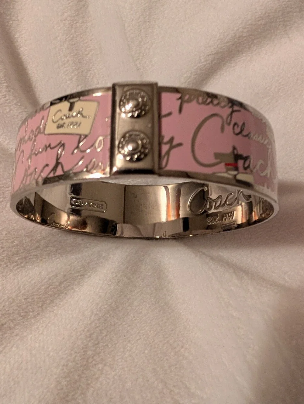 Coach pink script